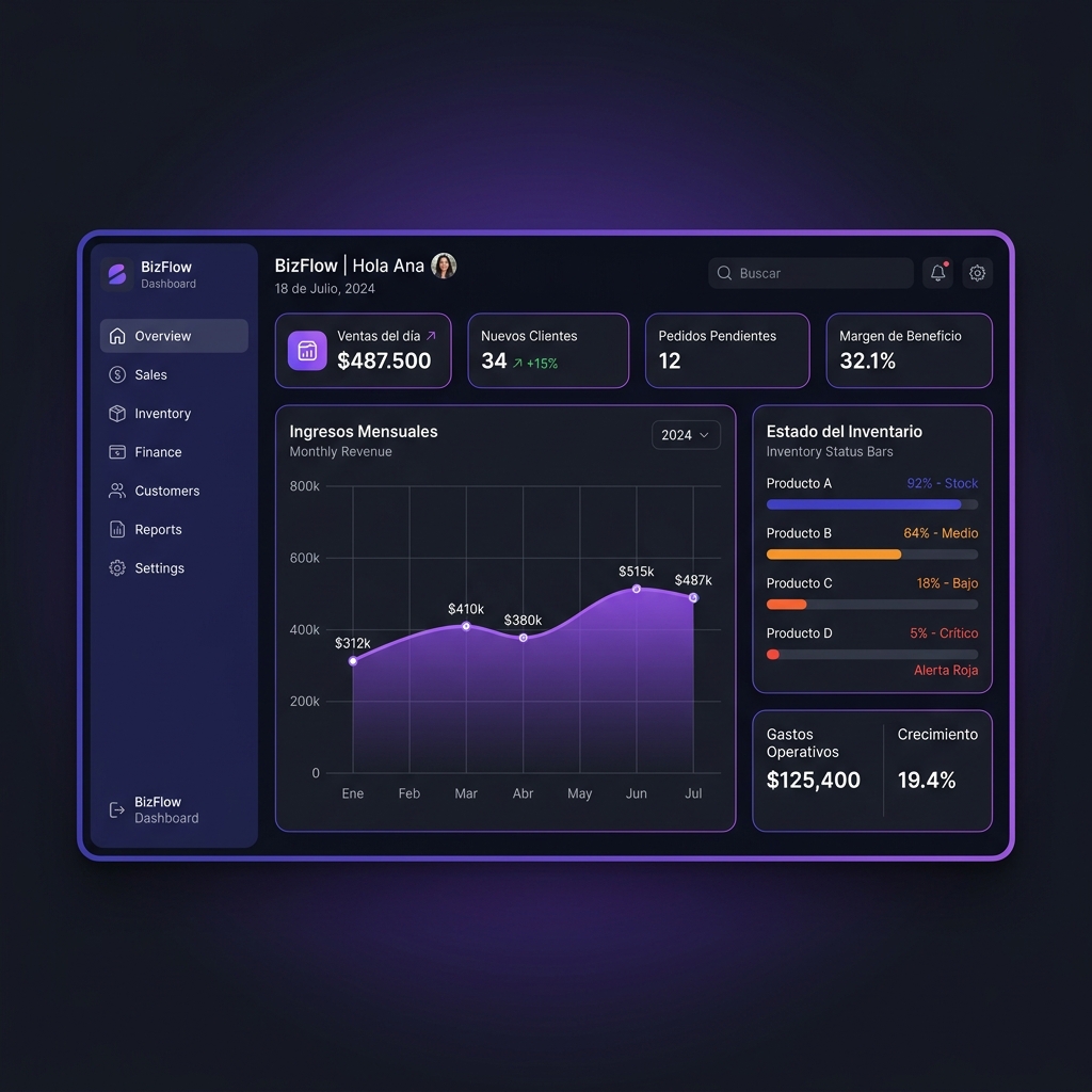 Dashboard Vendara